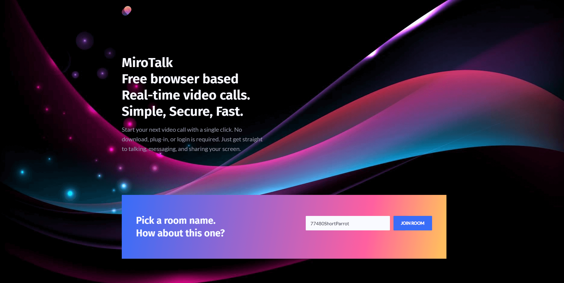 Screenshot of  web app