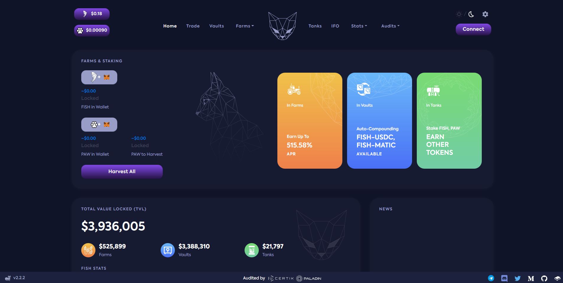 Screenshot of  web app